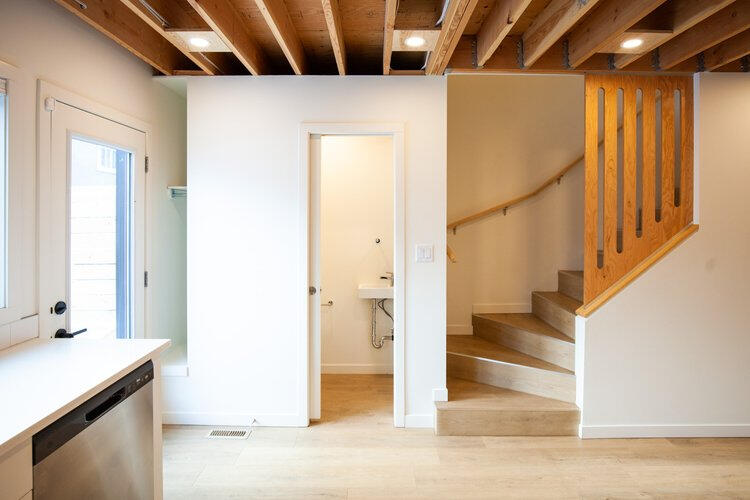 2107 Osler - Main Floor Powder Room and Stairs